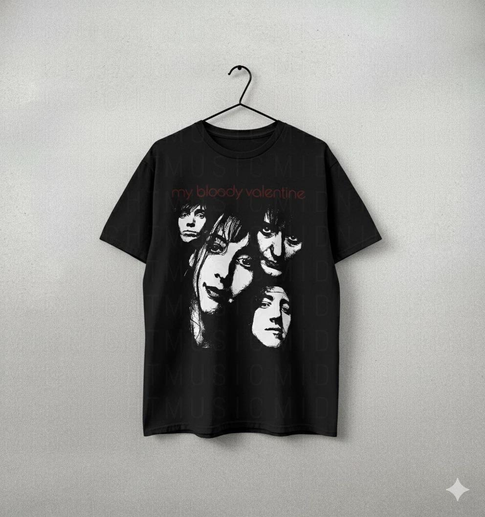 Unisex Adult Casual Music My Bloody Valentine Band Photo Graphic T-... S