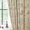 1PC LOZUJOJU French Retro Blackout Curtains with Butterfly Floral Print Curtains Thick Curtains for Bedroom Living Room Window for Home Decor