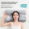 1 oreiller cervical ergonomique pour le soutien de la colonne cervicale, adapté aux personnes dormant sur le côté, au dos et au cou pendant le sommeil.