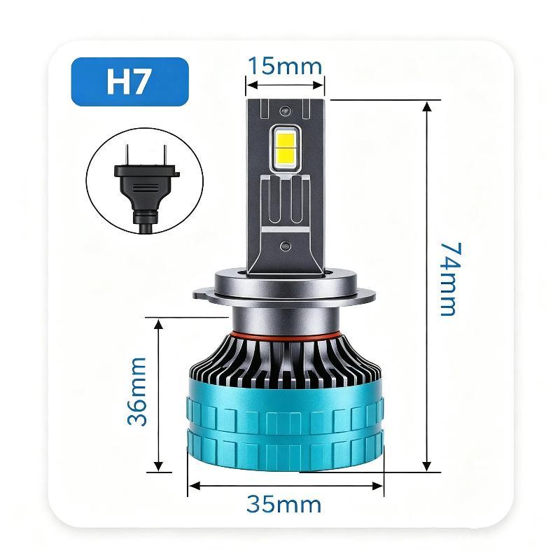 H7 H4 H1 Led Headlight Bulbs High Power Car Lights Turbo Lamp Auto Headlamp +800% Bright 12V