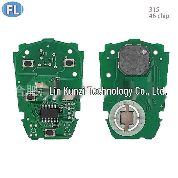 Compatible Cadillac Smart Card Board for SRX/XTS/ATS - Shield-Shaped, 5-Button, 315Hz, 46 Chip