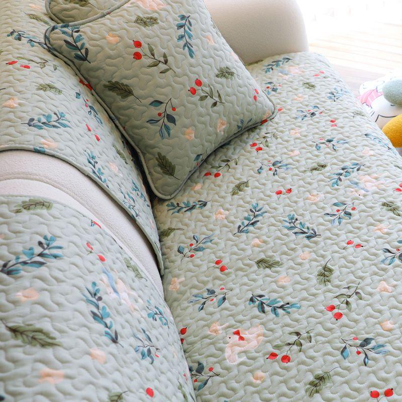 

Ткань для диванных подушек Rain Flower New New с мелким цветочным рисунком, из чистого хлопка, противоскользящий чехол на сиденье дивана, всесезонный, нейтральный Chunzhi Luye 70 * 70cm