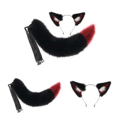 Wolfsschwanz Katzenohren Stirnband Fuchs-Anime Tierschwanz Fuchs-Ohren Kopfbedeckung Cosplay Requisiten