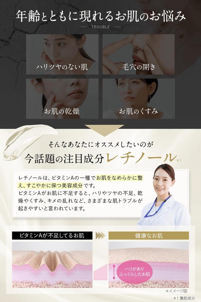 Pure Retinol Cream Contains RETINOBLE 5 Types of Retinol Cica Contains Can Be Used on Sensitive Skin Moisturizing Hypoallergenic Firm Skin Essence
