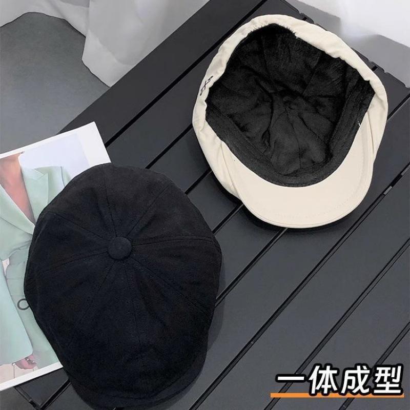 Beret children spring and autumn casual street versatile anti-wear forward hat retro duck tongue cute hat