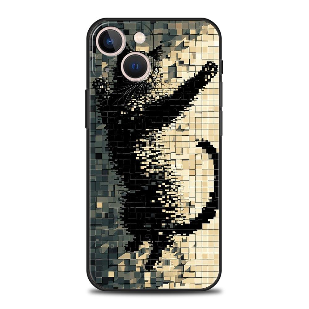 Cute Cat Phone Case Cover for iPhone 17 16 15 14 13 12 Pro Max 11 Pro Max 17 AIR Plus Shockproof Soft TPU Shell Fundas Capas Bag