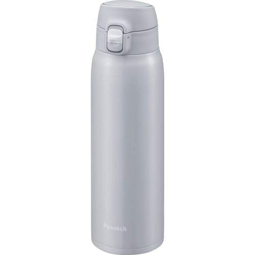 The-peacock Thermos Industry (The-peacock) Peacock Water Bottle, One-Touch Mug Bottle, Insulates Hot and Cold Drinks, 700ml, Fresh Gray, AKM-70 H