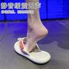 Cute one-pedal flip-flops woman 2025 summer and autumn new fashionable versatile non-slip seaside bow slippers outer wear