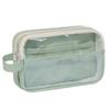 Three-Layer Large Capacity Transparent Pencil Case for Girls - Morandi Style for Students