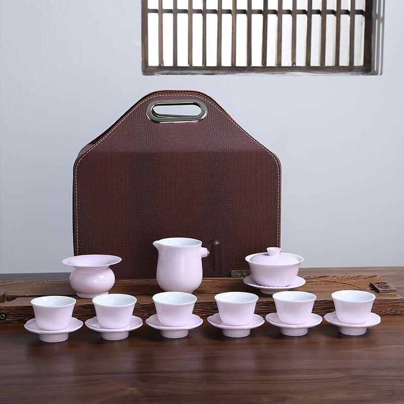 Chaxun Vertical Stripe Glaze Ceramic Tea Set
