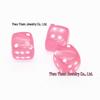 8-10mm Transparent Monochrome Square Dice Beads for DIY Mahjong Crafts
