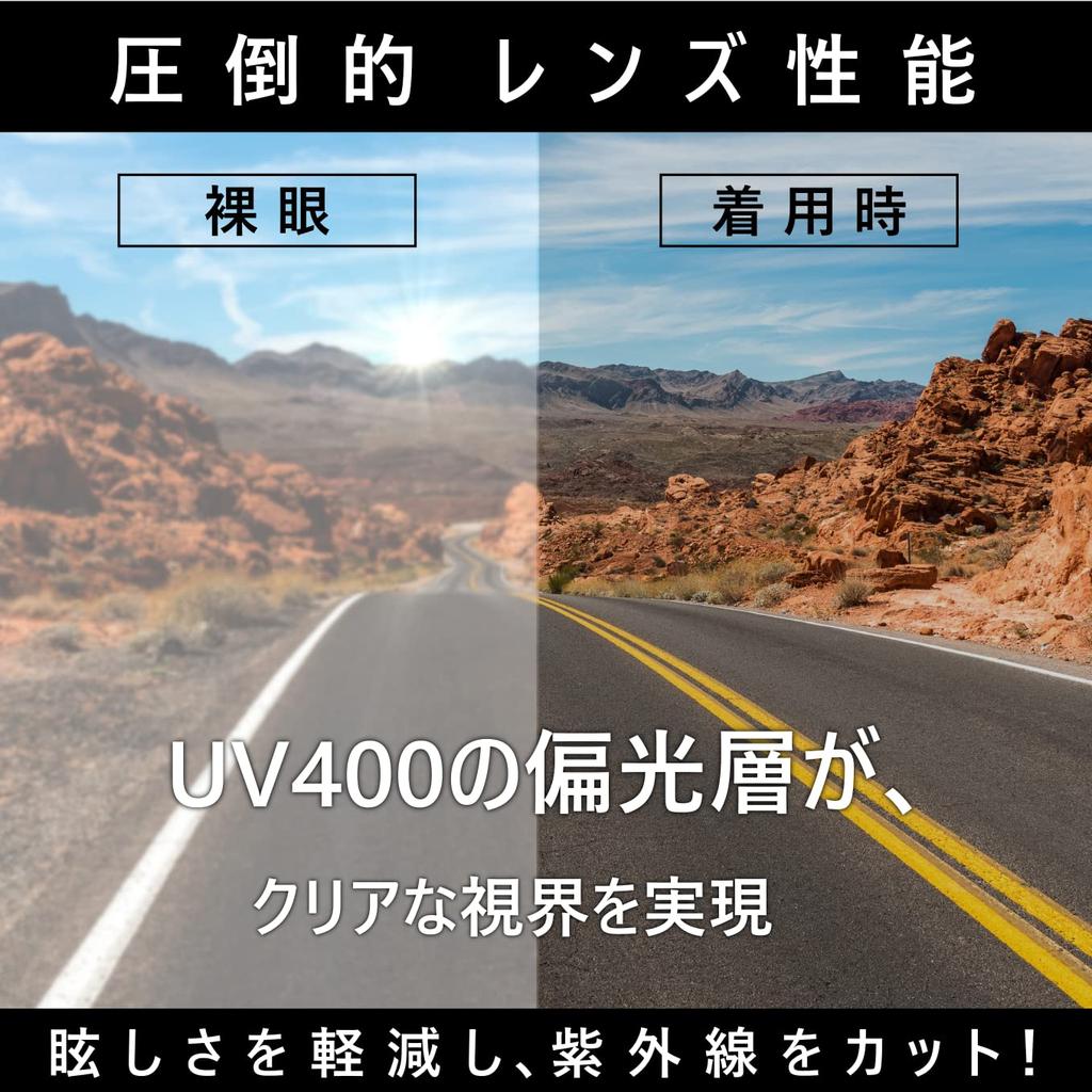 REGANOIR Polarized Sunglasses, UV400 Protection, Lightweight, Anti-Reflective, for Driving, Fishing, Golf, and Sports, for Men and Women (Black,