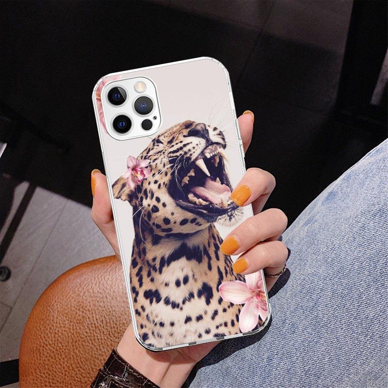 Rosa Leopardenmuster Handyhülle Für iPhone 13 12 Mini 11 Pro Max XS XR X SE 7 8 Plus 5S 5 6S 6 Geschenk Druckabdeckung Fundas