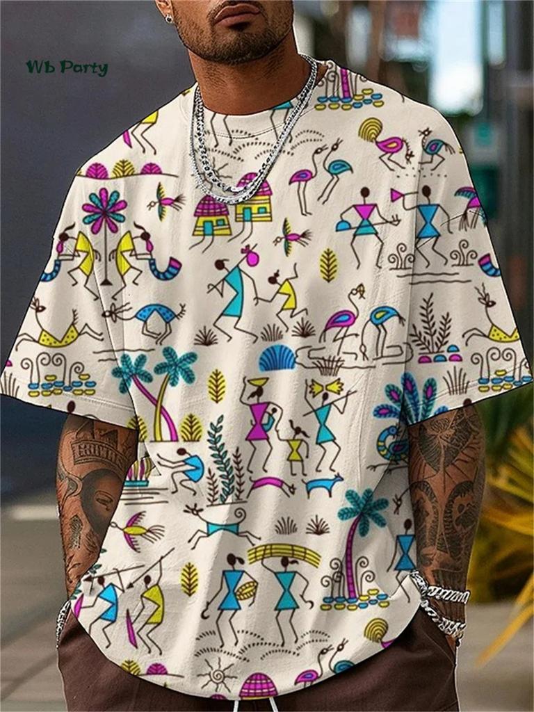 Funny Animal Cat Pattern Men's T-Shirt 3D Print Short Sleeve T-Shirt Oversized Outdoor Casual Men's Clothing