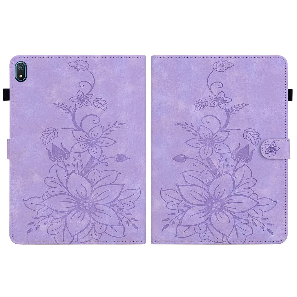 Custodia per Tablet in Pelle PU Squisito Design Floreale Goffrato per Nokia T20
