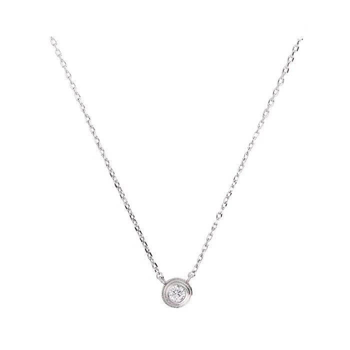 Gold & Dear Moissanite Carat 1 / 0.3 Carat Bezel Necklace