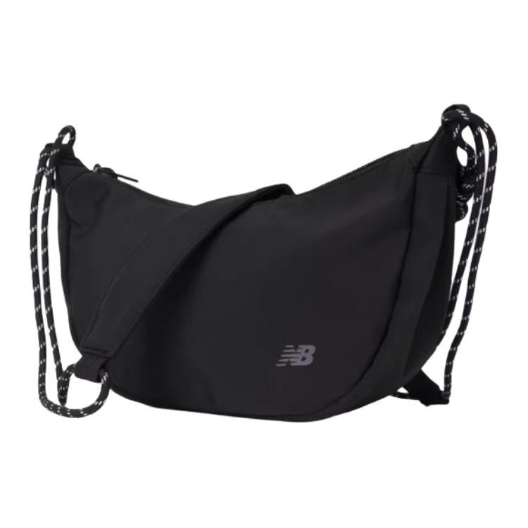 New New Balance Fabric Shoulder Bag, Crossbody Bag Unisex Black LAB52402BK