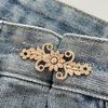 Flowers/cats Pants Tighten Waist Brooches Buckle Pins Waist Clip Adjustable Snap Detachable Button for Jeans Dress