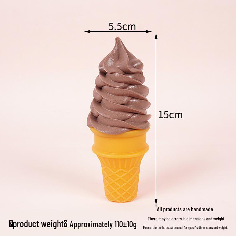 Simulated Crispy Cone Ice Cream Display Model for Shop Decorations