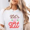 Lets Get Lit Comfort Colors® Shirt Retro Xmas Holiday Shirt Family Matching Christmas Party Tee Holly Jolly Tshirt Gift For Christmas Outfit
