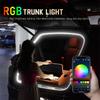 Dynamic RGB Interior Trunk Light Strip Kit Flowing Car Ambient Light Neon Strip with APP Control