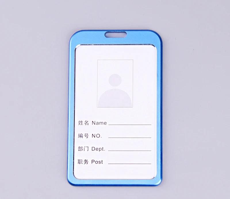 Aluminum Alloy Card Cover Men Women Business Work Name Card ID Badge Lanyard Metal Case Credit Card Holder Bags Protector