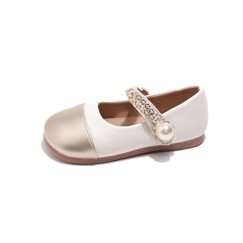 

Туфли из кожи для маленькой девочки Классические Простые Детские Туфли-балетки для принцессы Серебристая Лоскутная Детская Мода Повседневные Туфли на плоской подошве Универсальные 24 бежевый