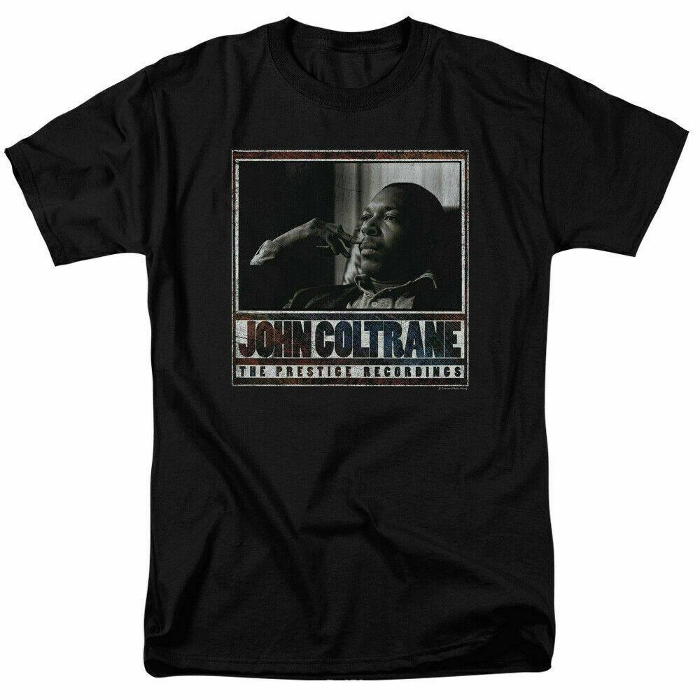 John Coltrane Prestige Recordings T-shirt Licensed Jazz Bebop Saxophone Black M