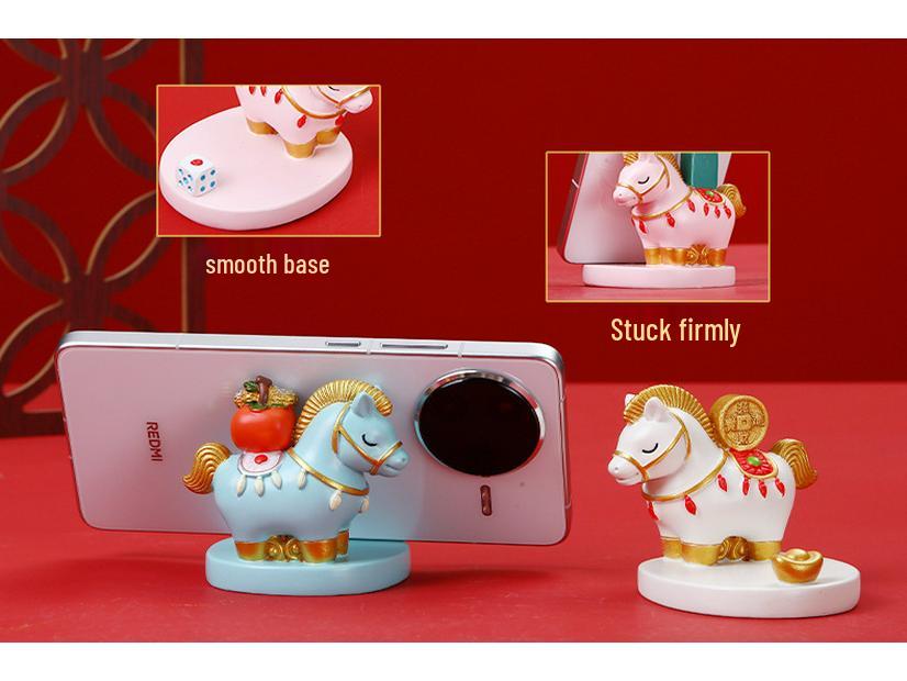 Creative Zodiac Lucky Bag Yuanbao Phone Stand & Desktop Ornament - Office Mascot Gift
