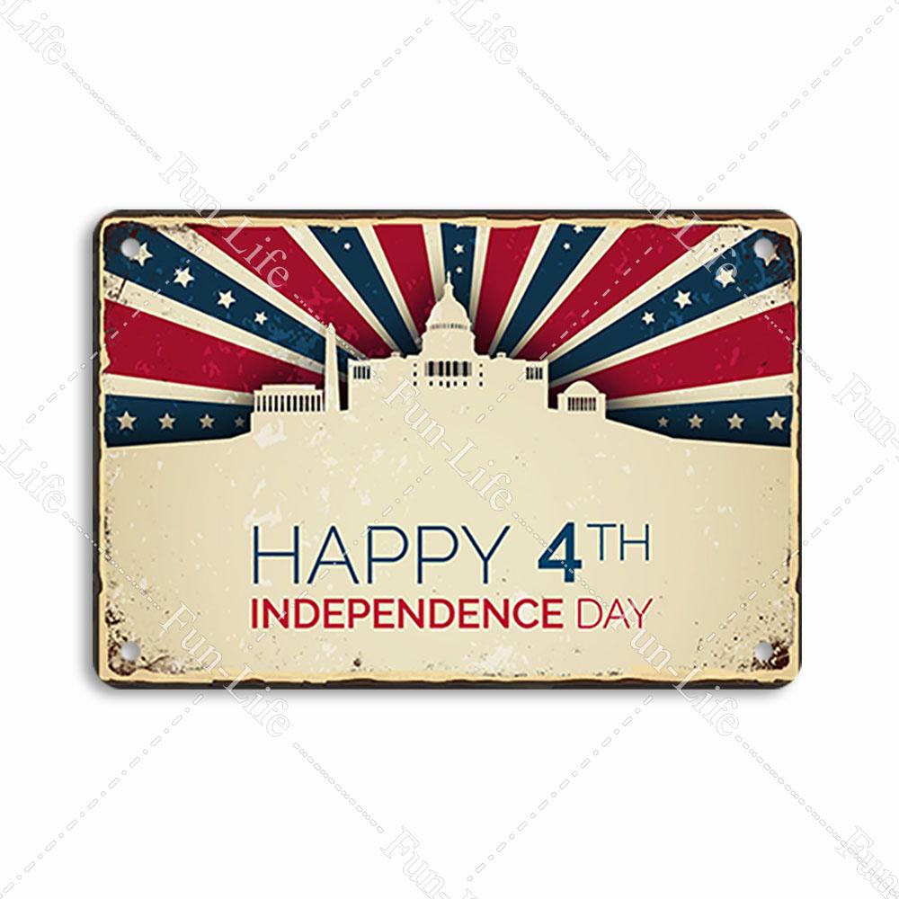 One Piece Ziua Națională Franceză 14 iulie Poster metalic Vintage Shabby Sign Decor pentru casă Placă retro Decor artistic de perete 20x30 cm