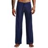 Men's Solid Color Loose Wide Leg Home Pants Pajama Pants Men's Casual Fashion Yoga Pants