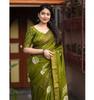 Indische Damen Saree Designer Party Wear Sari Pakistanisch Bollywood Baumwolle Krepp Saree