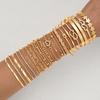 25 Stück/Set Personalisierter Multi-Element-Armreif mit dicker Linie, goldfarben, Herz, Perle, Zirkon, für Damen, täglicher Schmuck 2026