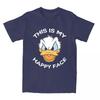 Casual Donald Duck This Is My Happy Face T-Shirts Pure Cotton Tees Shirt Gift Idea Clothing Unisex