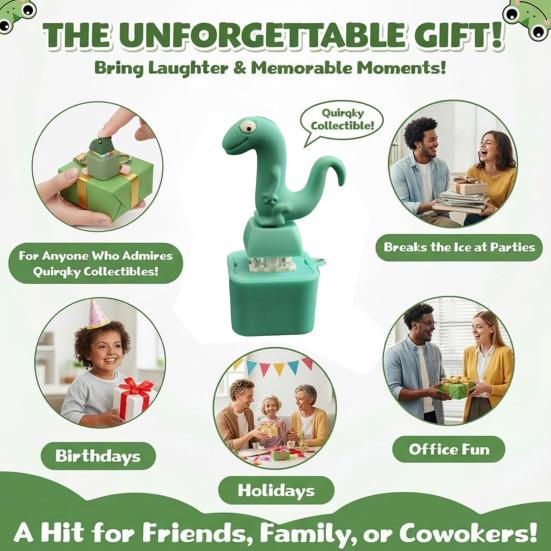 Lizard Button Keychain Fidget Toy with Sound LED Lights Stress Anxiety Relief Frog Keyboard