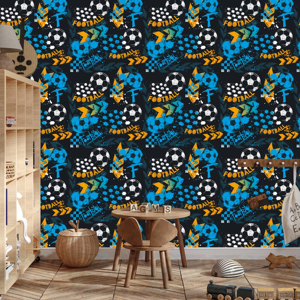 Wallpaper Wall and Football for Living Room and Bedroom 50x1000