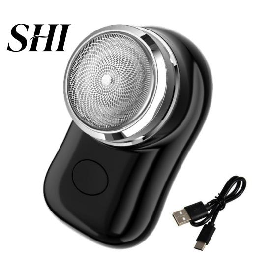 Detachable Head Shaver Electric USB Rechargeable Pocket Size Portable Safe Mini Travel Men Cordless Hair Beard Trimmer Remover Tool чёрный