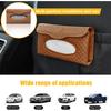 Car Tissue Holder, Automotive Sun Visor Napkin Holder, PU Leather Tissue Case for Sun Visor & Seat Back with Tissue Refill, Universal Interior Car