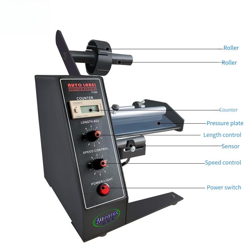 1150D Automatic Counting Label Separator Adjustable Speed Label Stripping Machine Intelligent Auto Label Dispenser