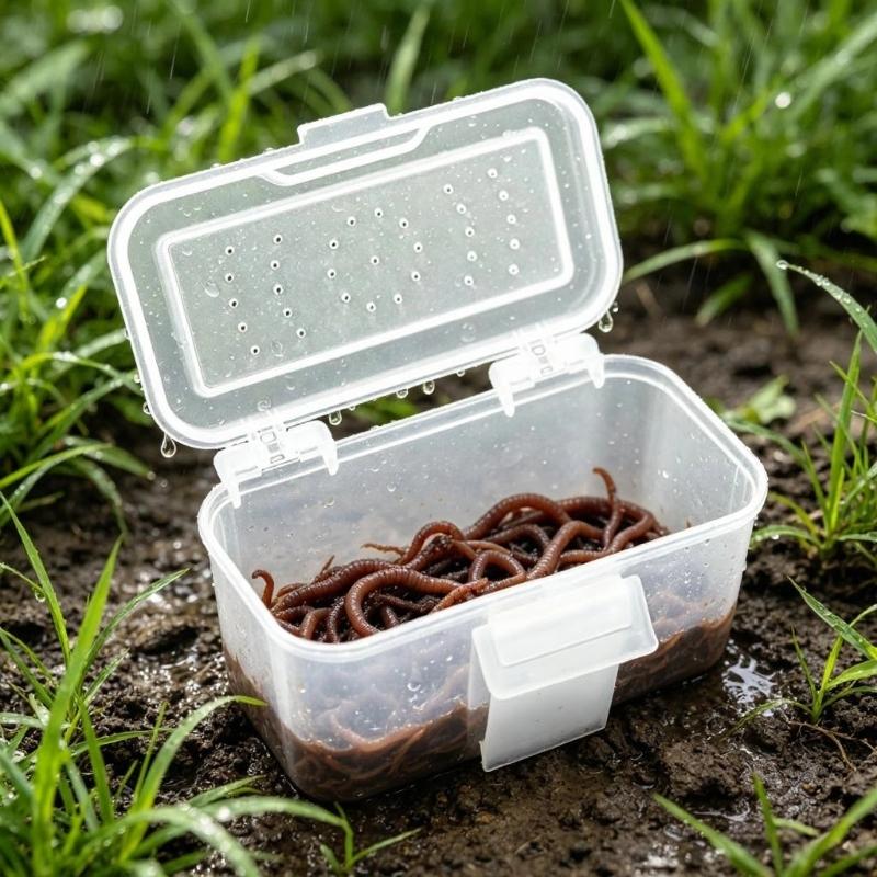 Portable Live Baits Container Hanging Waist Baits Storage Box Baits Holder Fishing Tackle Box Fishing Accessories