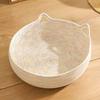 Cat Bed Basket Cotton Rope Pet Bed with Cat Ear Design Handwoven Sleeping Basket for Cats Puppies Rabbits Small Pets