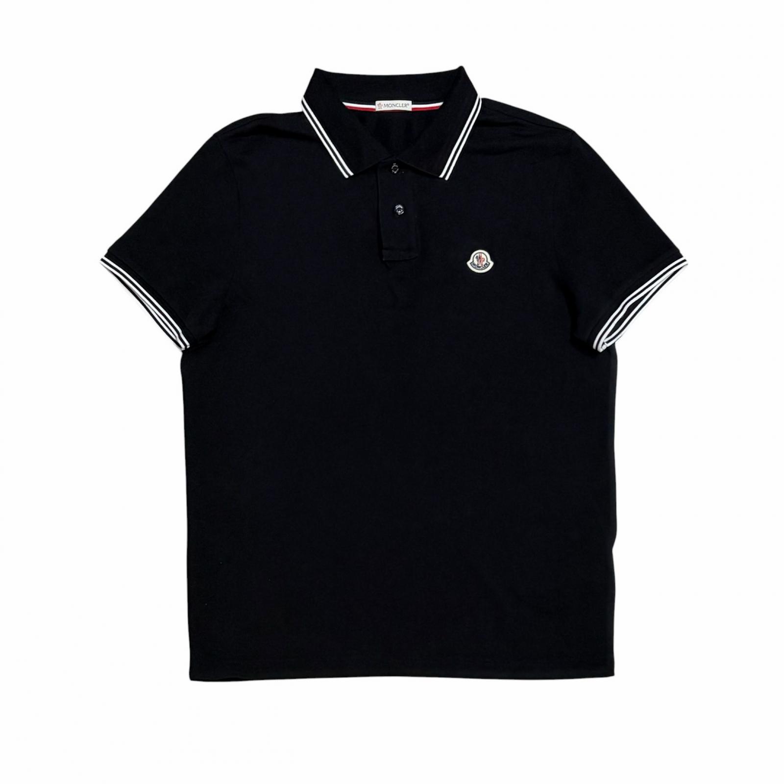 Used MONCLERPolo shirt black mens