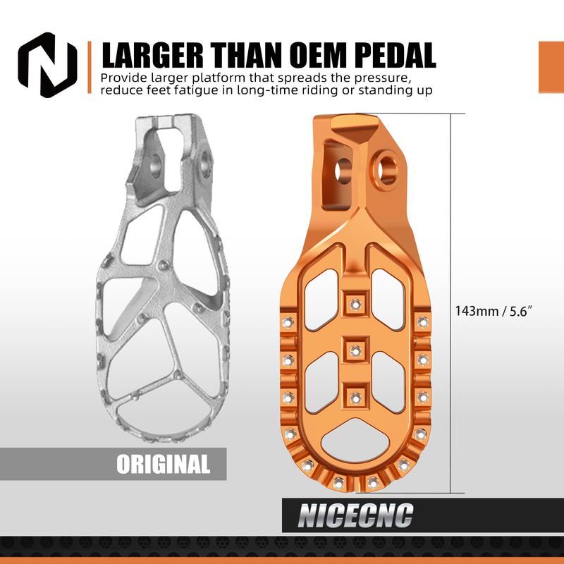 NICECNC For KTM EXC 300 2024 Forged Aluminum Footrest Footpegs Mount Pins For KTM EXC-F 350 SXF 450 Husqvarna TE300 GasGas EC300