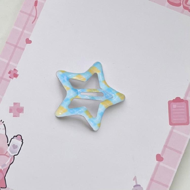 10lots Eye Catching Lattice Star Hairpin Children Cartoon Unisex Hair Clip for Enhancing Hairstyles In Various Settings