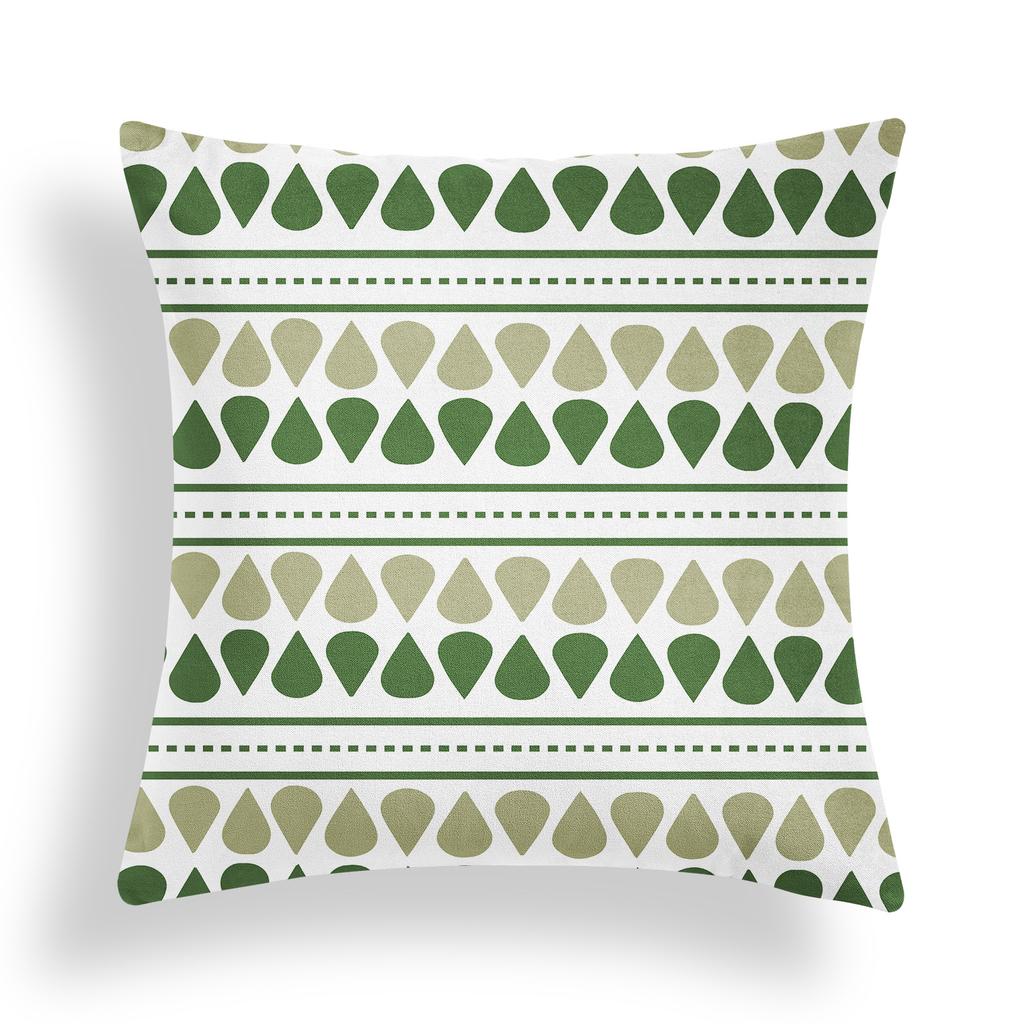 Zelený Geometrický Jarní a Letní Abstraktní Tištěný Povlak na Polštář Obývací Pokoj Pohovka Polštář Povlak na Polštář