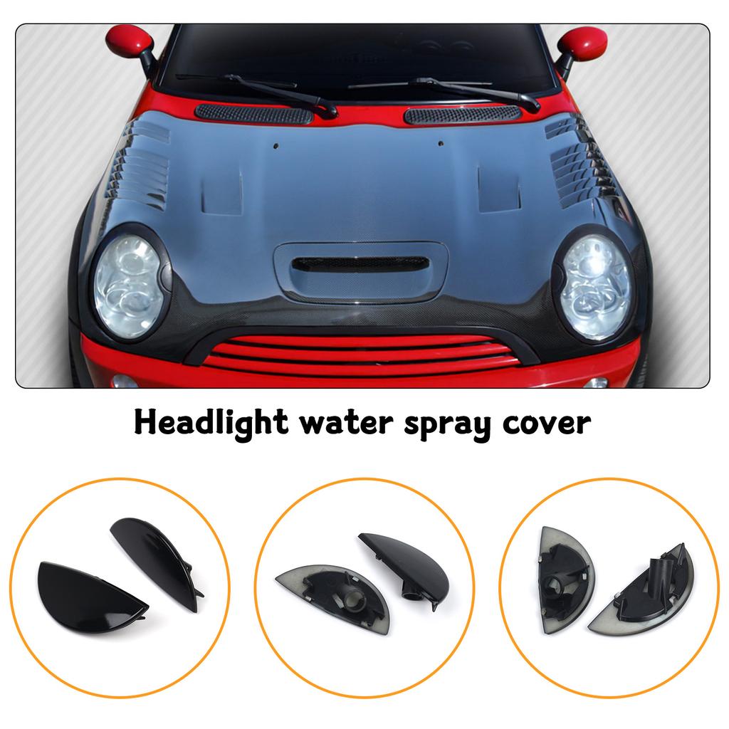 Car Front Bumpers Headlight Washer Cover Caps 6312922155 for R52 2001-2006 Left Right Trim Cover Caps