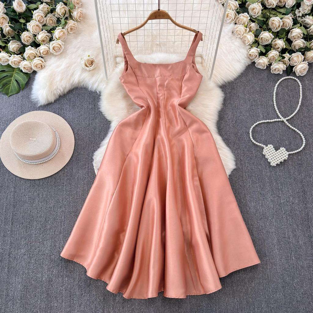 YYFS Women's Fashion Summer Spring Summer Spring Sleeveless Suspenders High Waist Casual Dresses