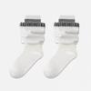 Women's Fall Fashion New Fake Two Stitching Striped Thin Tube Stack Socks