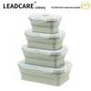 Collapsible Silicone Lunch Box Set: Microwave Steaming, Fresh-Keeping, 4-Piece Bento for Office & Picnic