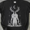 Wendigo Comfort Colors Shirt, Cryptid Horror T Shirt, Deer Skull Gothic Tee, Spooky Halloween Gift